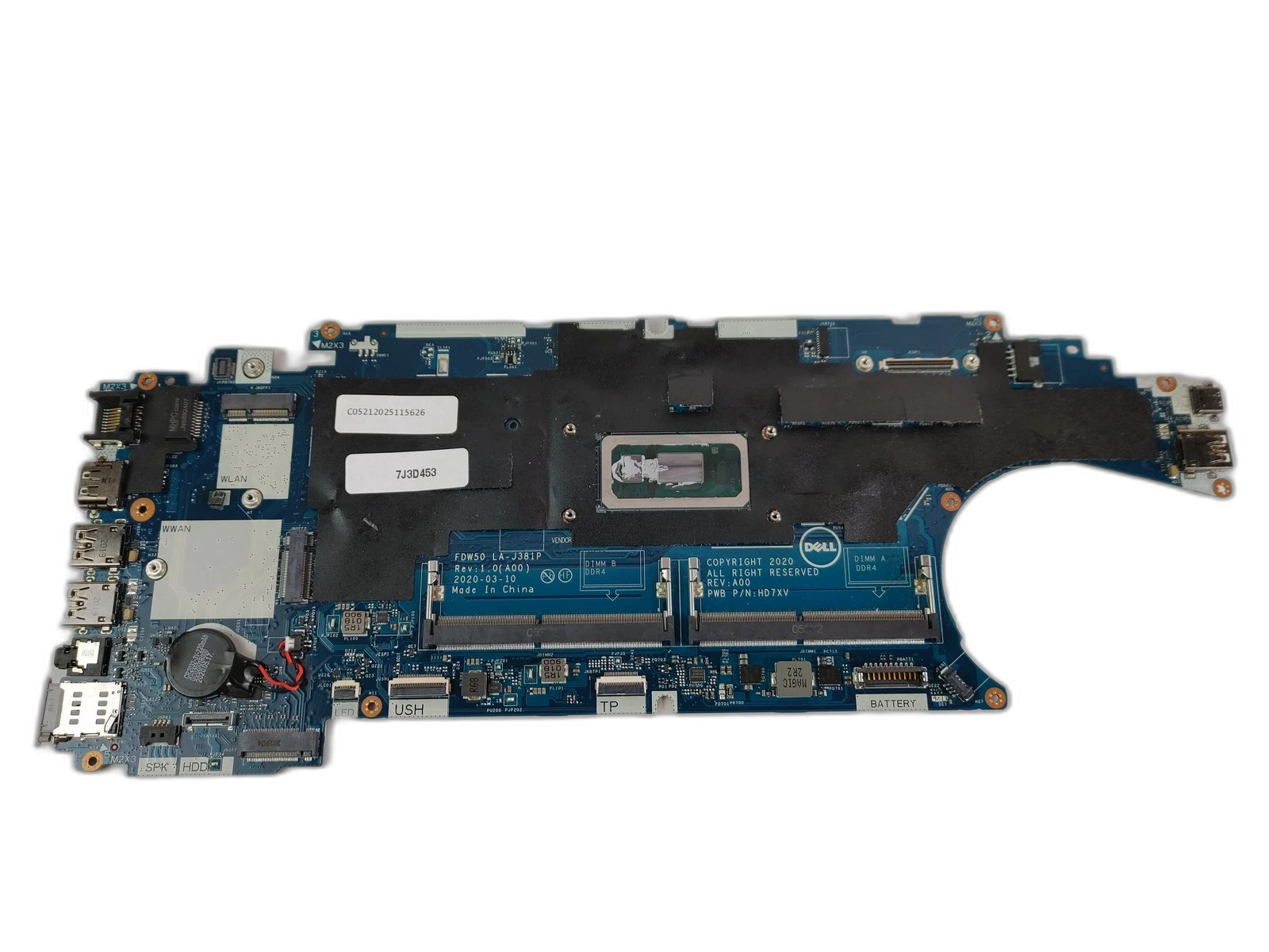 Dell Latitude 5510 Intel Core i5-10210U 1.6 GHz DDR4 Motherboard HT7GC (Used)