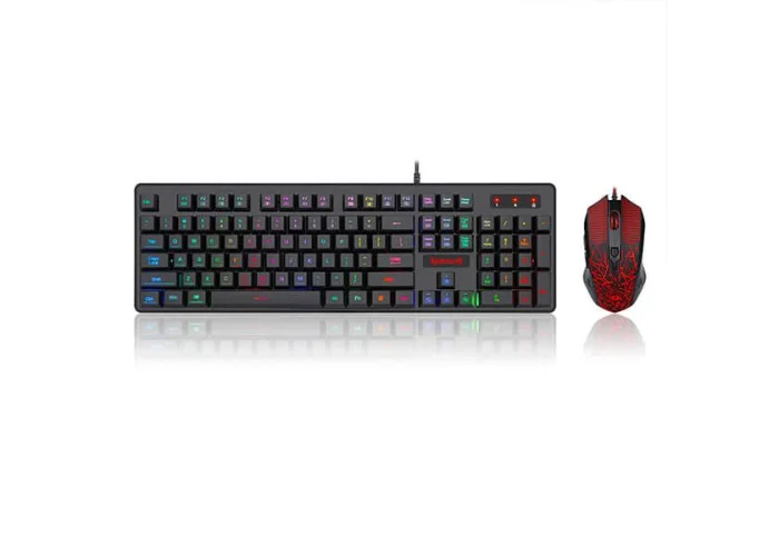 Redragon S107 RGB Gaming Essentials Wired Gaming Keyboard and Mouse Bundle