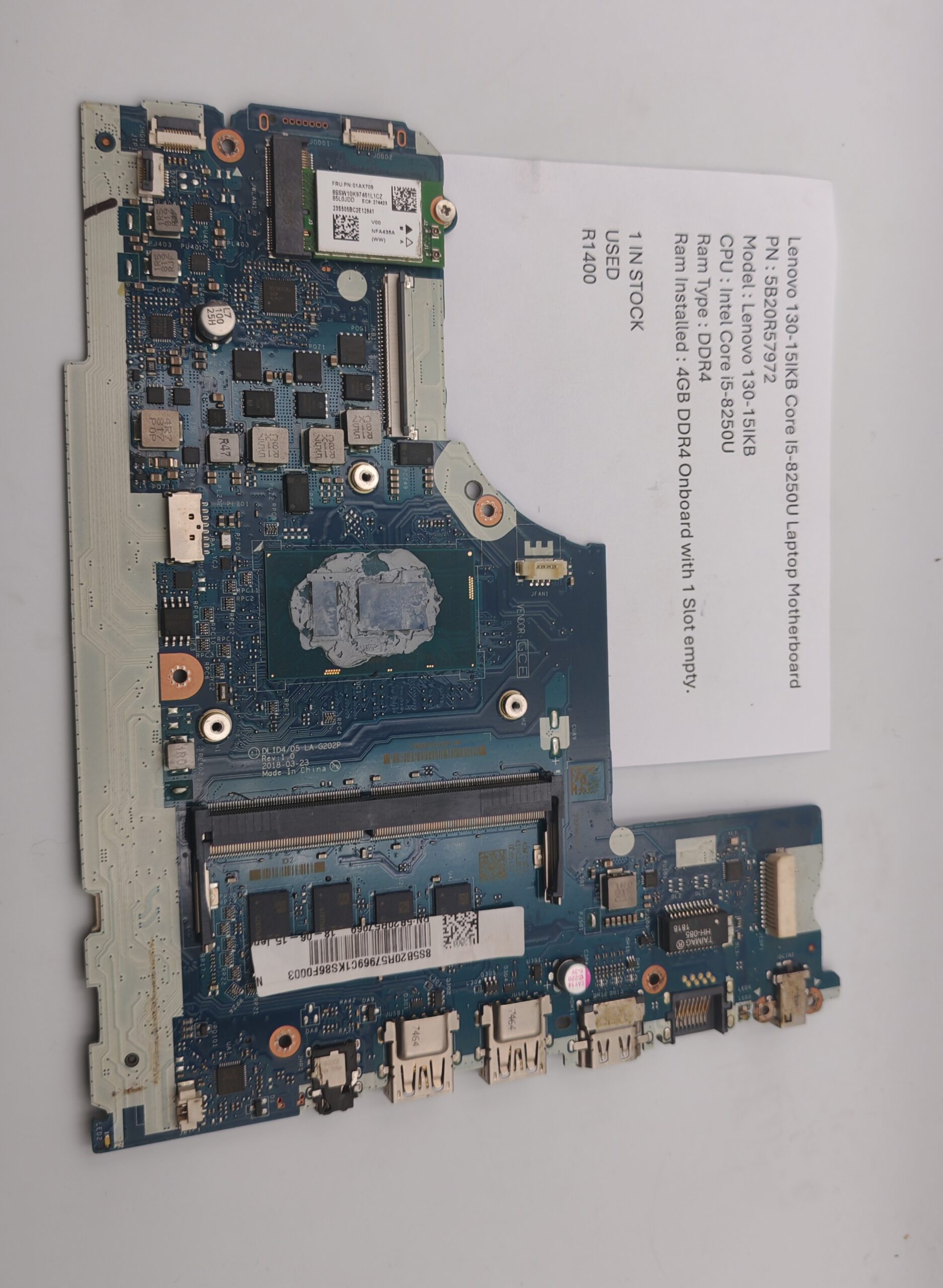 Lenovo 130-15IKB / Inte Core i5-8250U Laptop Motherboard